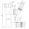 McAlpine Przedłużka pionowa do syfonu z podłączeniem 5/4″x32mm 15cm TEE5/4B1